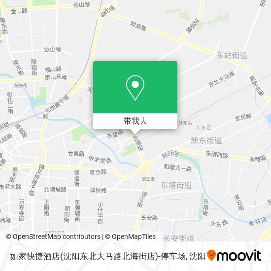 如家快捷酒店(沈阳东北大马路北海街店)-停车场地图