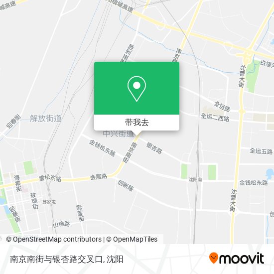 南京南街与银杏路交叉口地图