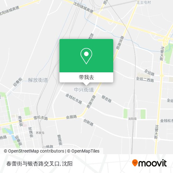 春蕾街与银杏路交叉口地图