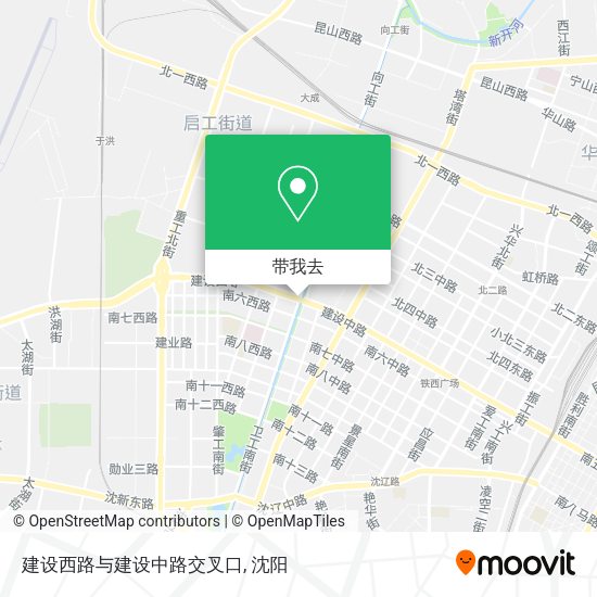 建设西路与建设中路交叉口地图