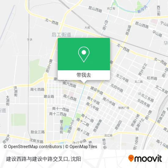 建设西路与建设中路交叉口地图