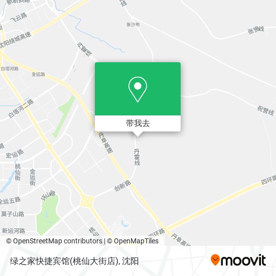绿之家快捷宾馆(桃仙大街店)地图