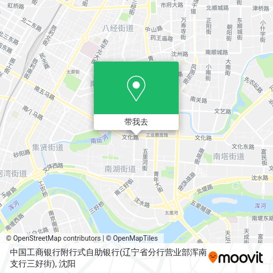 中国工商银行附行式自助银行(辽宁省分行营业部浑南支行三好街)地图