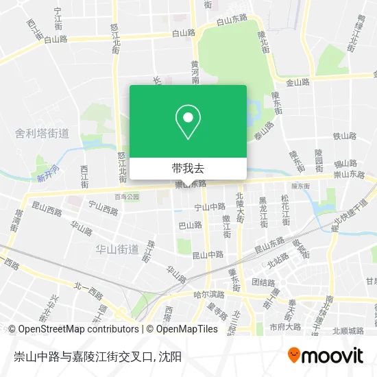 崇山中路与嘉陵江街交叉口地图