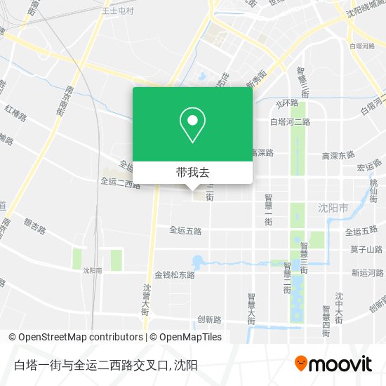 白塔一街与全运二西路交叉口地图