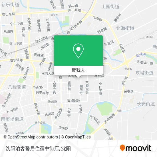 沈阳泊客馨居住宿中街店地图