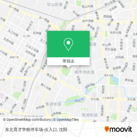 东北育才学校停车场-出入口地图