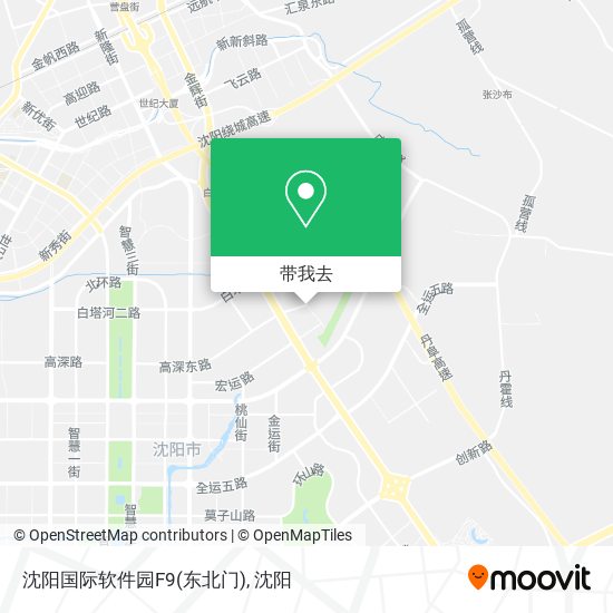沈阳国际软件园F9(东北门)地图