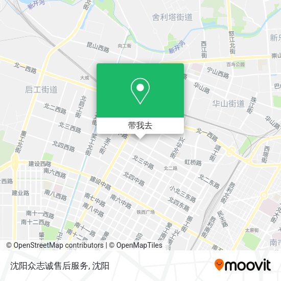 沈阳众志诚售后服务地图