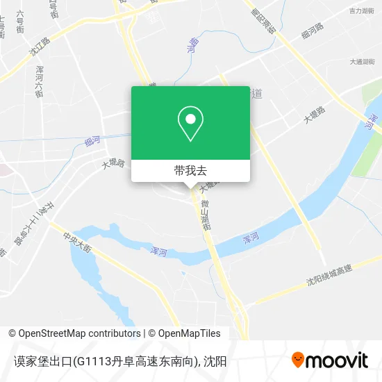 谟家堡出口(G1113丹阜高速东南向)地图
