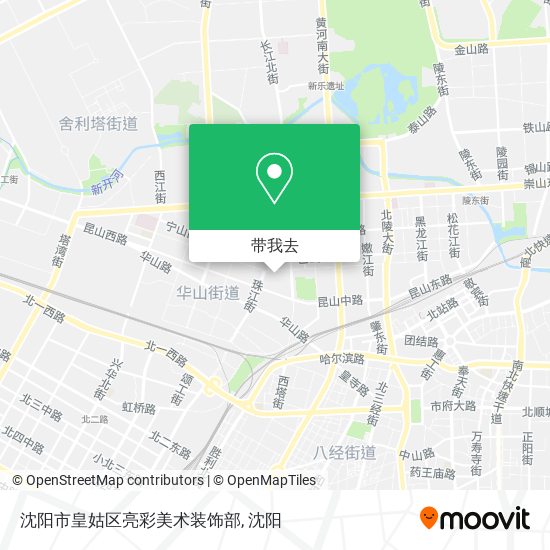 沈阳市皇姑区亮彩美术装饰部地图