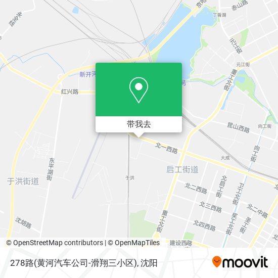 278路(黄河汽车公司-滑翔三小区)地图