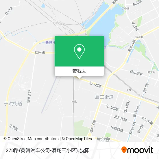 278路(黄河汽车公司-滑翔三小区)地图
