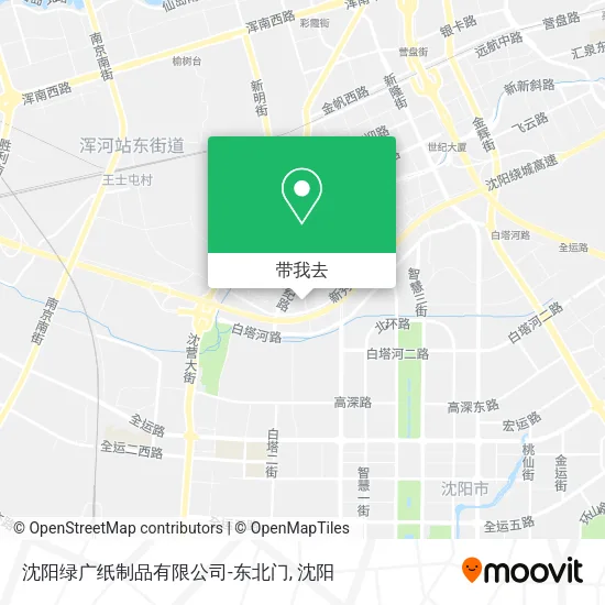 沈阳绿广纸制品有限公司-东北门地图
