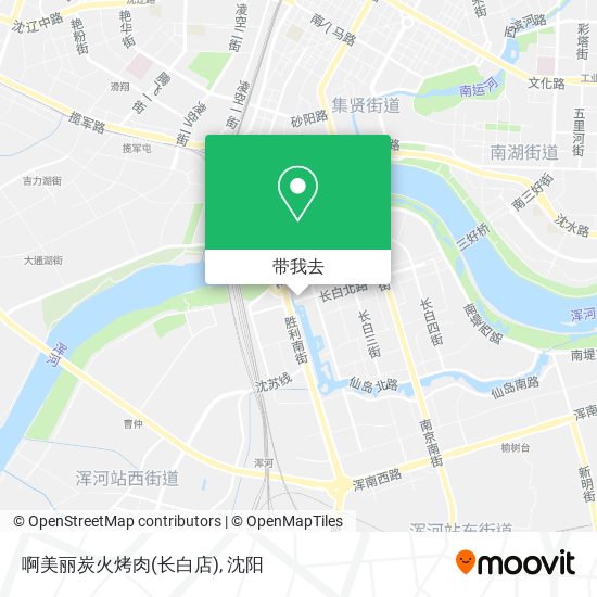 啊美丽炭火烤肉(长白店)地图