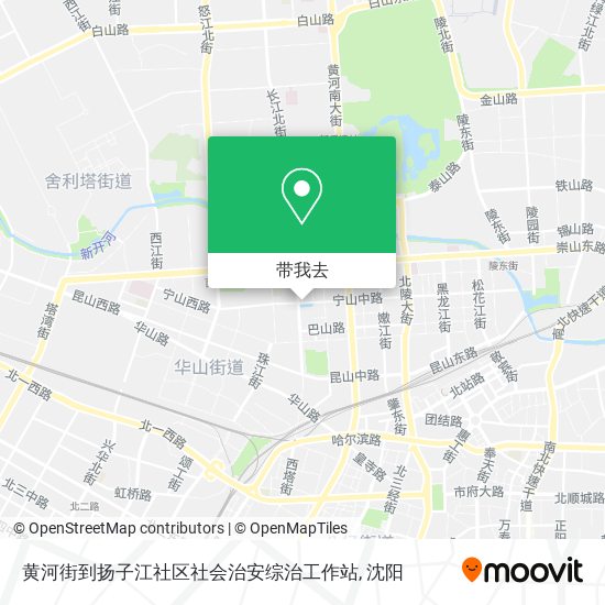 黄河街到扬子江社区社会治安综治工作站地图