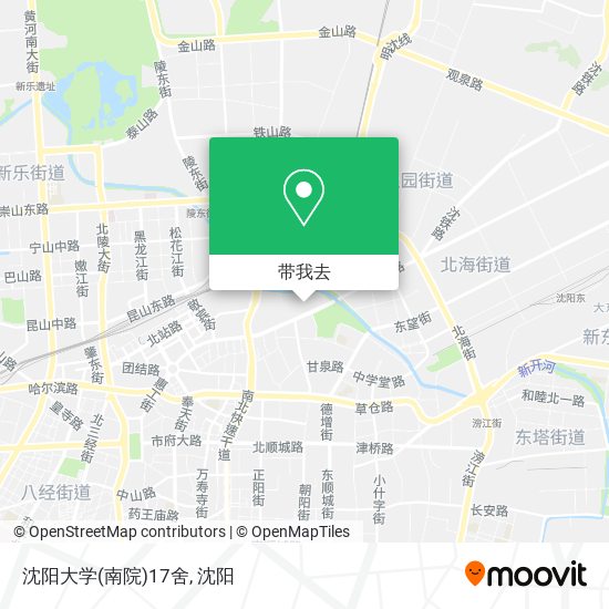 沈阳大学(南院)17舍地图