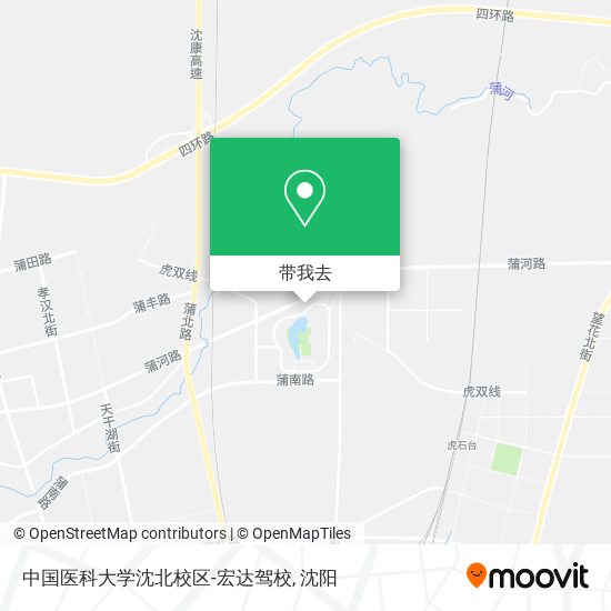中国医科大学沈北校区-宏达驾校地图