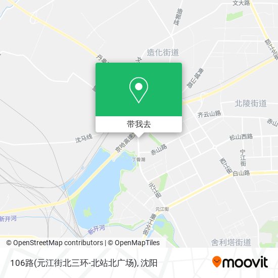 106路(元江街北三环-北站北广场)地图