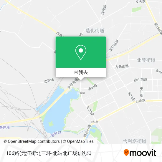 106路(元江街北三环-北站北广场)地图