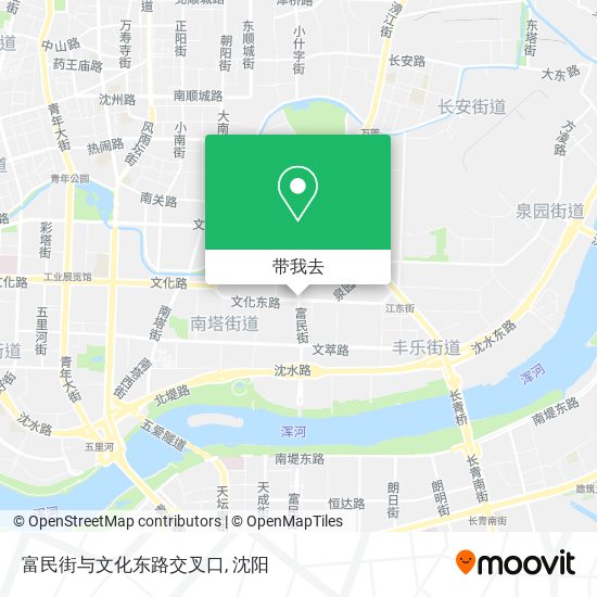 富民街与文化东路交叉口地图