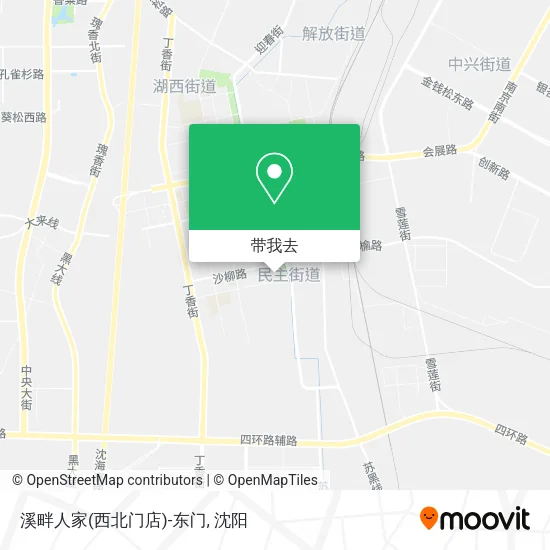 溪畔人家(西北门店)-东门地图