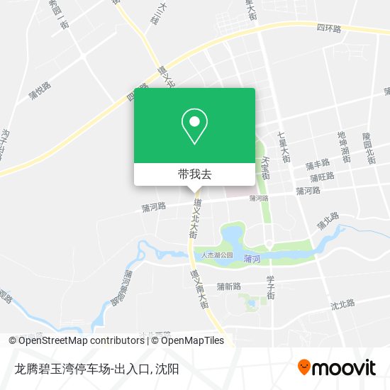 龙腾碧玉湾停车场-出入口地图