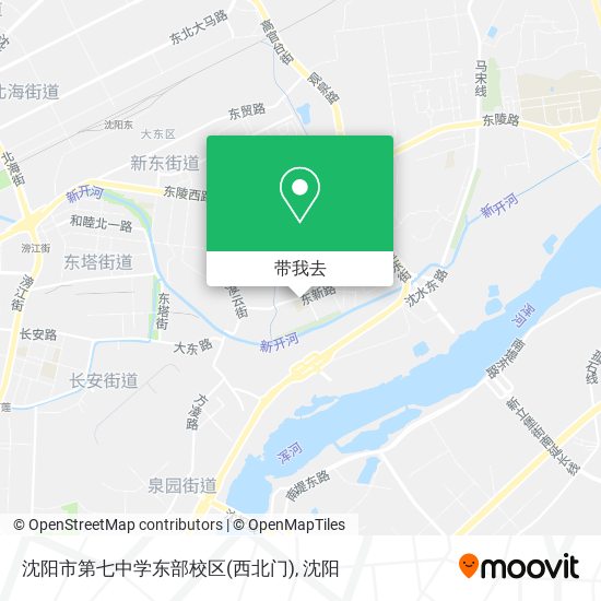 沈阳市第七中学东部校区(西北门)地图