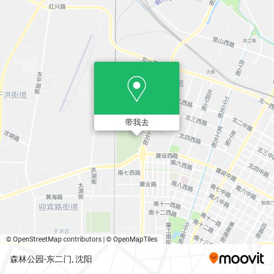 森林公园-东二门地图