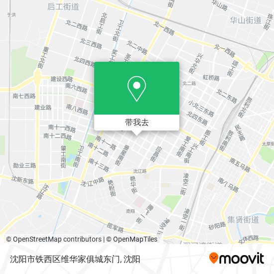 沈阳市铁西区维华家俱城东门地图