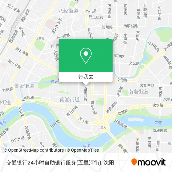 交通银行24小时自助银行服务(五里河街)地图