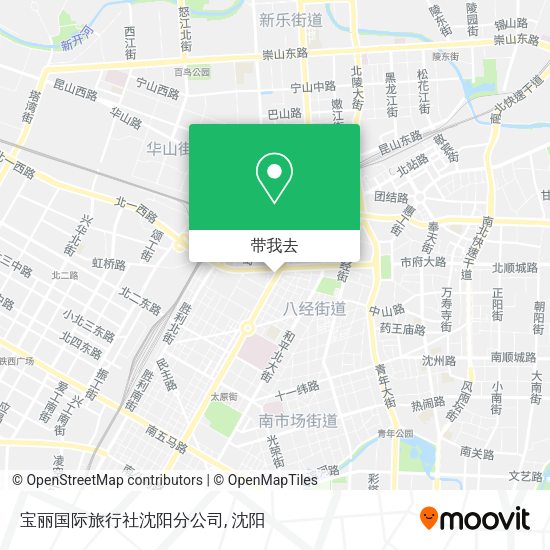 宝丽国际旅行社沈阳分公司地图