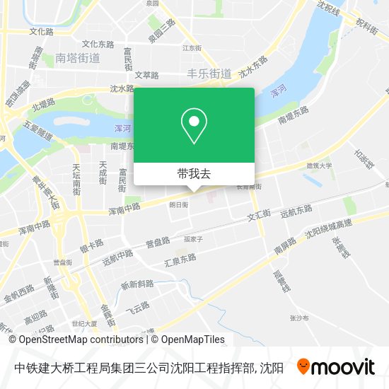 中铁建大桥工程局集团三公司沈阳工程指挥部地图