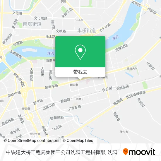 中铁建大桥工程局集团三公司沈阳工程指挥部地图
