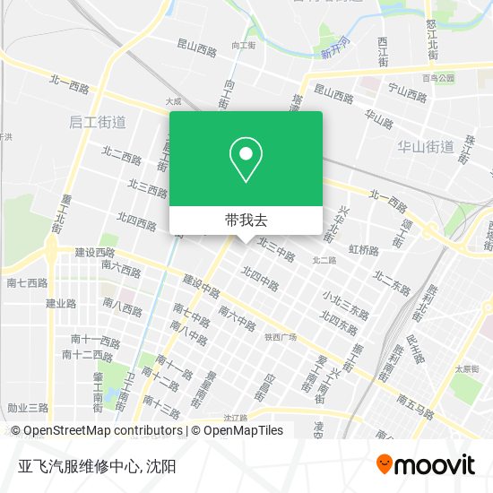 亚飞汽服维修中心地图