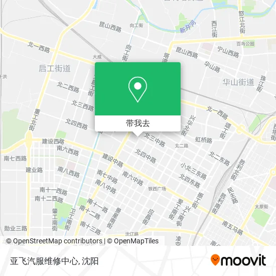 亚飞汽服维修中心地图