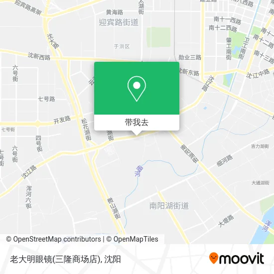 老大明眼镜(三隆商场店)地图