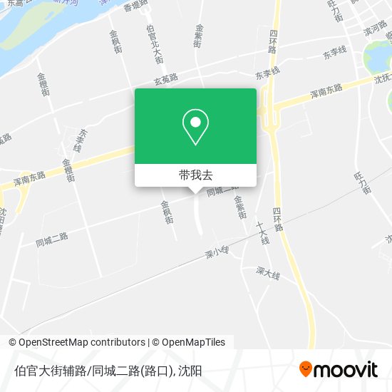伯官大街辅路/同城二路(路口)地图