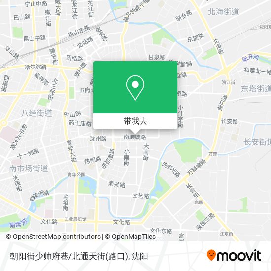 朝阳街少帅府巷/北通天街(路口)地图