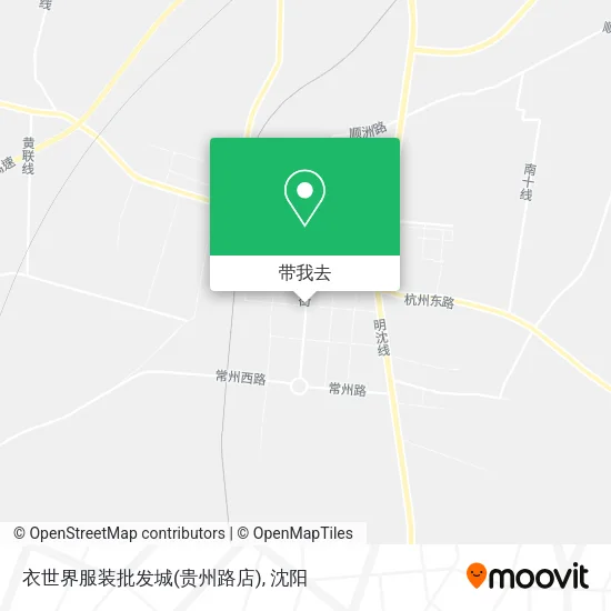 衣世界服装批发城(贵州路店)地图