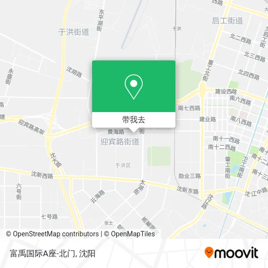富禹国际A座-北门地图