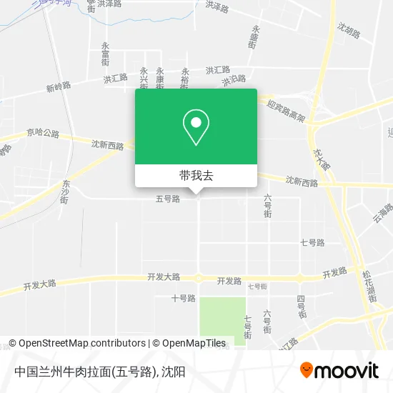 中国兰州牛肉拉面(五号路)地图