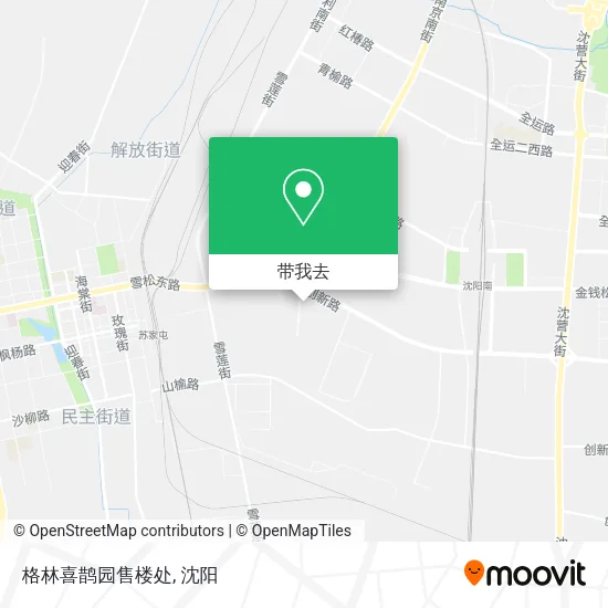 格林喜鹊园售楼处地图