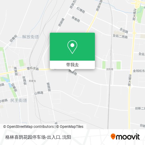 格林喜鹊花园停车场-出入口地图