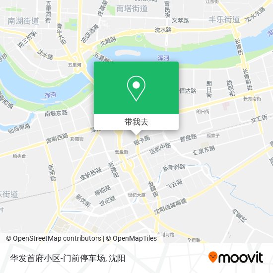 华发首府小区-门前停车场地图