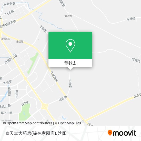 奉天堂大药房(绿色家园店)地图