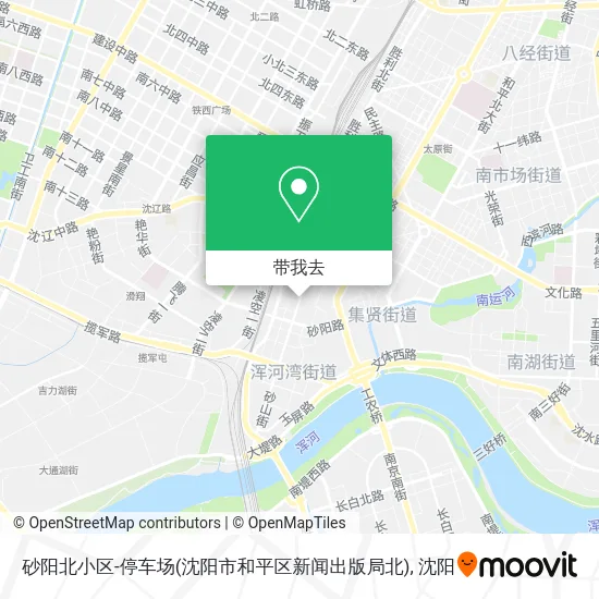 砂阳北小区-停车场(沈阳市和平区新闻出版局北)地图