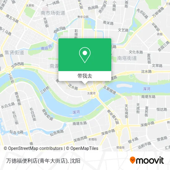 万德福便利店(青年大街店)地图