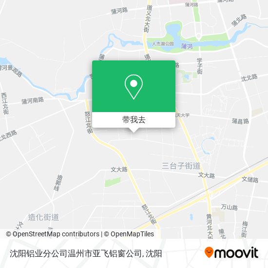 沈阳铝业分公司温州市亚飞铝窗公司地图