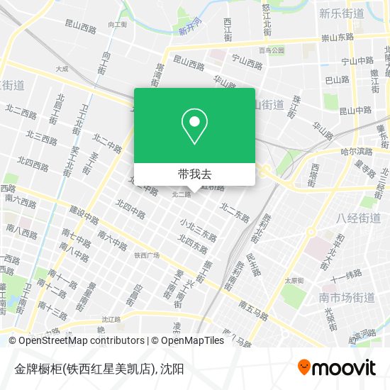 金牌橱柜(铁西红星美凯店)地图